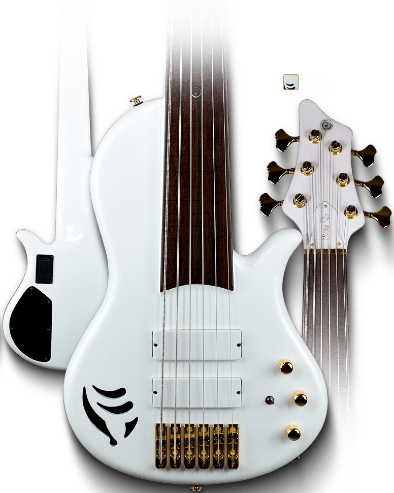 Mirage SG_White - Fretless